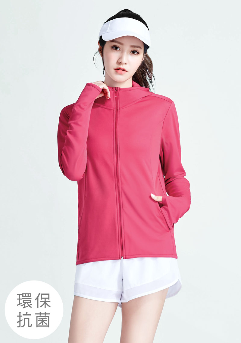 舒適.MIT永續環保材質-抗UV吸排抗菌透氣網眼連帽外套