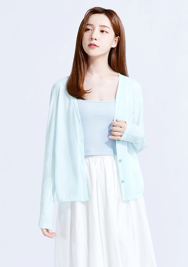 輕透針織薄外套