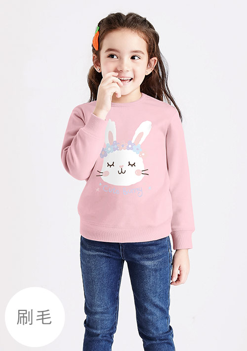 保暖.MIT永續環保材質-動物印花刷毛T恤-童裝