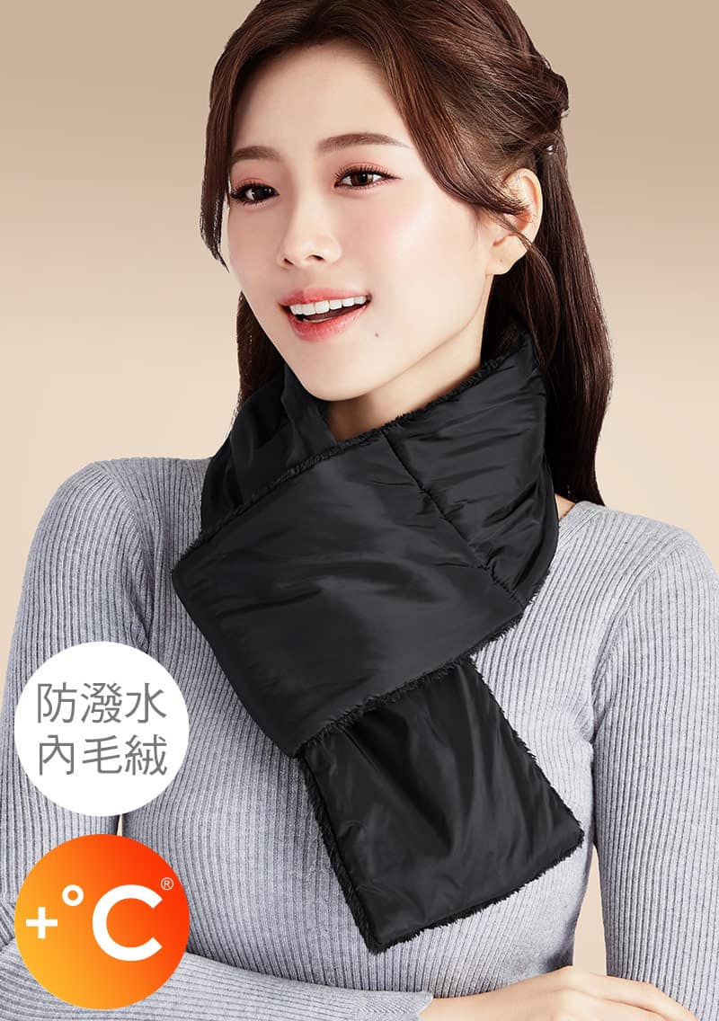 【加價購$149】科技羽絨棉防潑水可折收毛絨圍巾