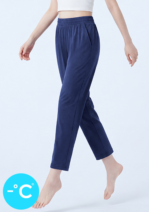 -°C 冰感防曬冰絲涼感休閒九分褲