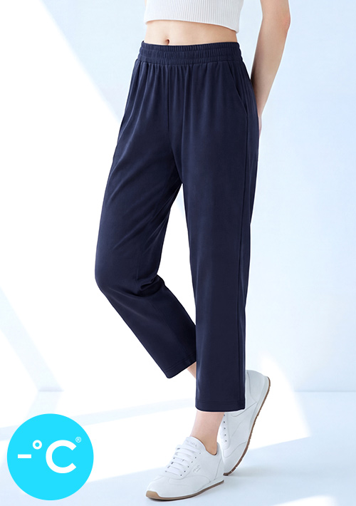 -°C 冰感防曬冰絲涼感休閒九分褲