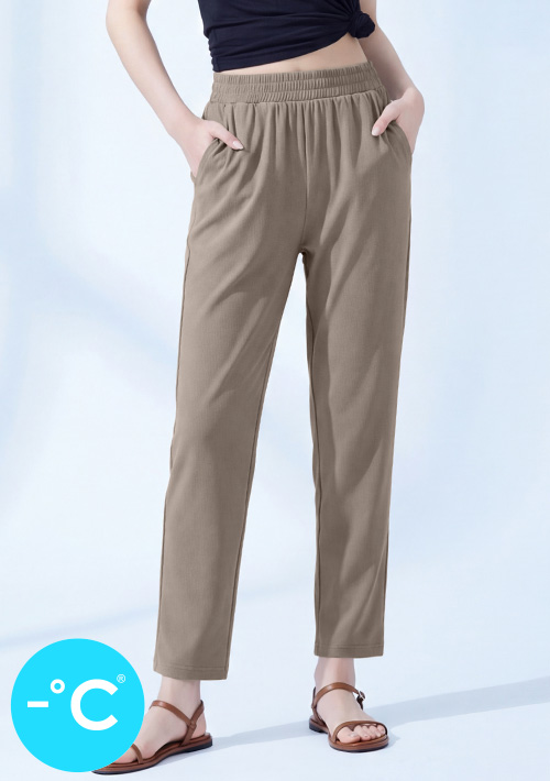 -°C 冰感防曬冰絲涼感休閒九分褲