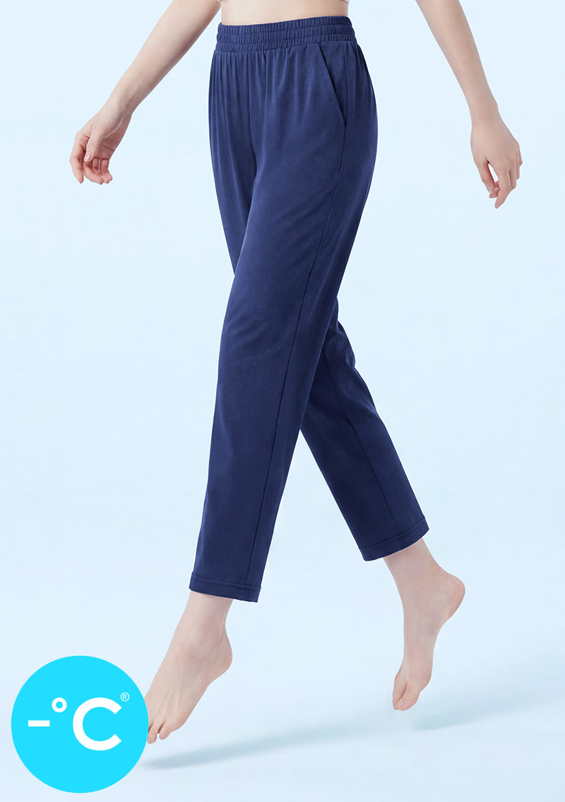 -°C 冰感防曬冰絲涼感休閒九分褲