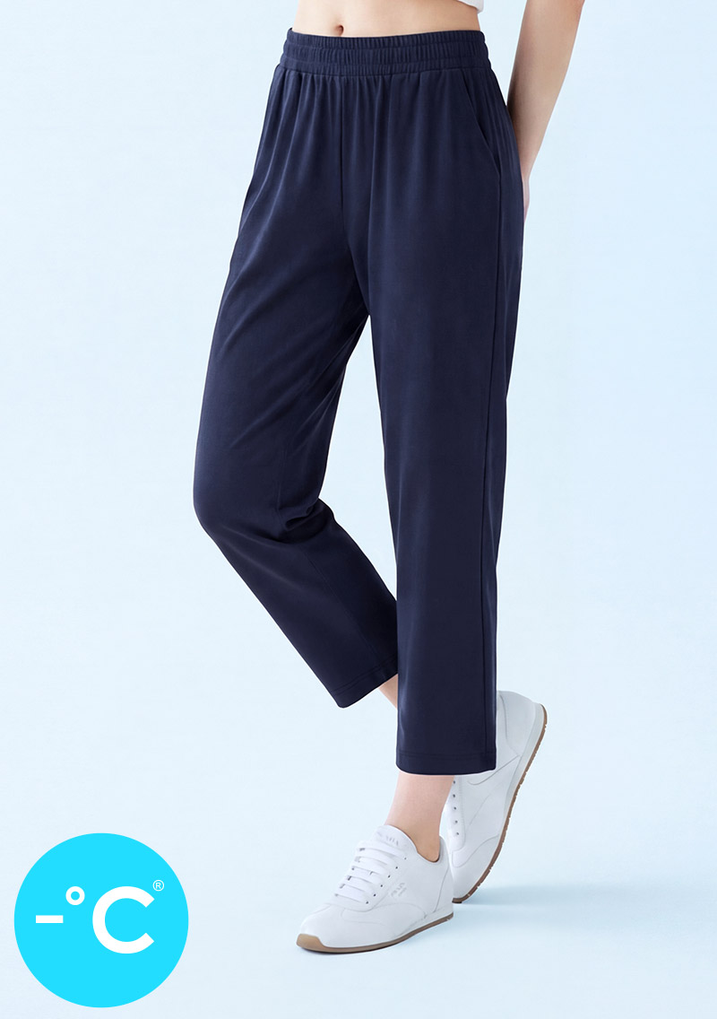 -°C 冰感防曬冰絲涼感休閒九分褲