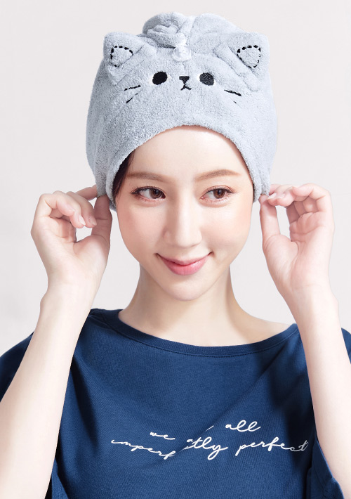 貓貓超細纖維超吸水速乾髮帽