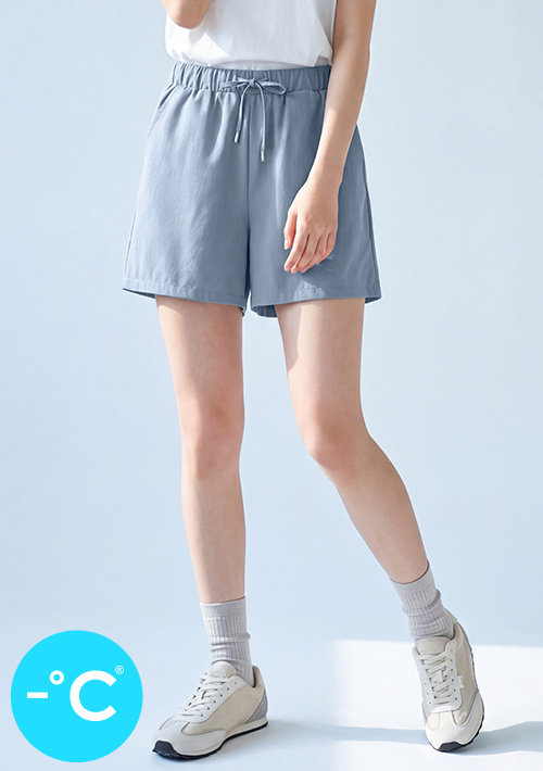 【限時$299】-°C 冰感特級彈性涼感休閒短褲