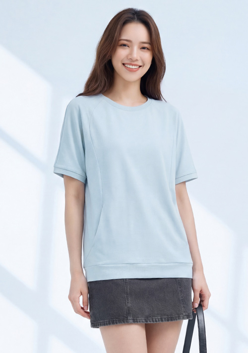 【限時$260】純棉短袖寬版口袋上衣