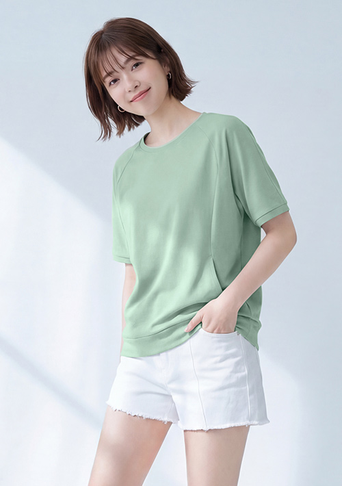 【限時$260】純棉短袖寬版口袋上衣