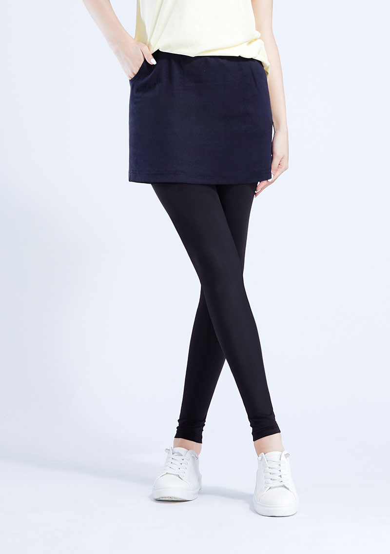 假兩件口袋短裙內搭褲