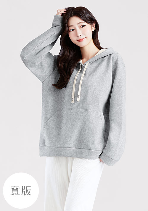 暖暖絨寬版連帽大學T