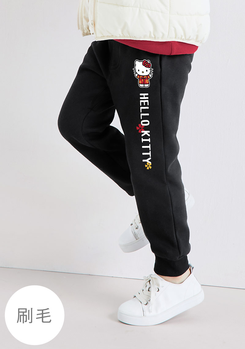 保暖.MIT永續環保材質-Hello Kitty印花刷毛束口褲-童裝-03