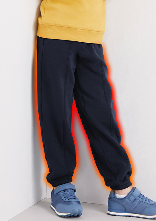 保暖.MIT永續環保材質-加厚保暖束口長褲-童裝