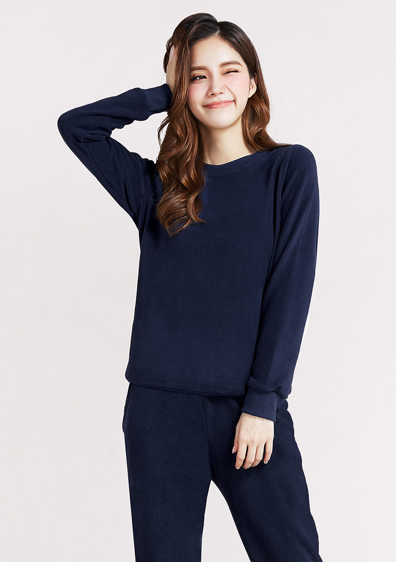 保暖.MIT永續環保材質-Fleece輕量保暖圓領上衣