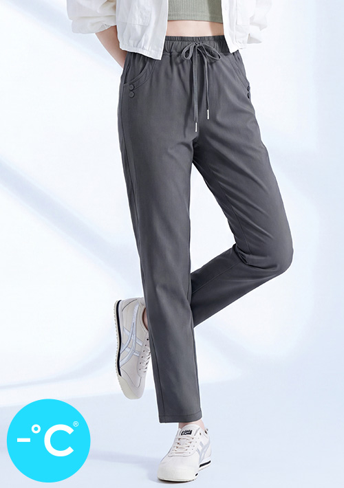 -°C 冰感特彈抽繩涼感長褲