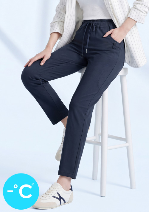 -°C 冰感特彈抽繩涼感長褲