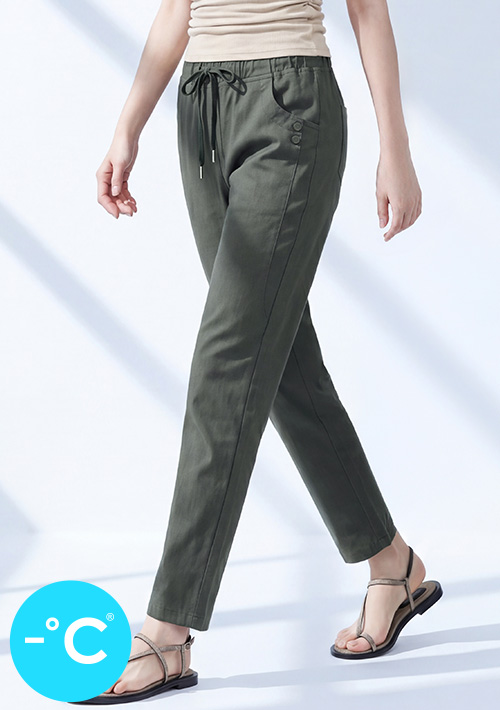 -°C 冰感特彈抽繩涼感長褲