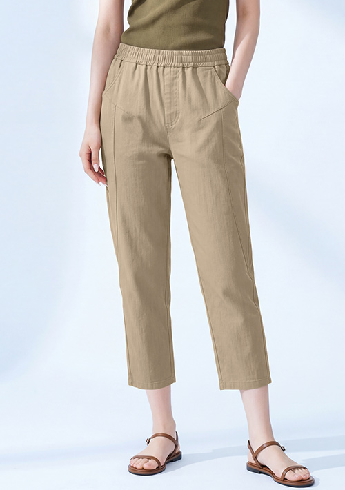 彈性休閒八分褲