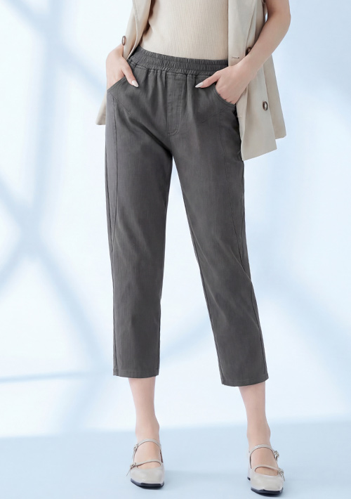 彈性休閒八分褲