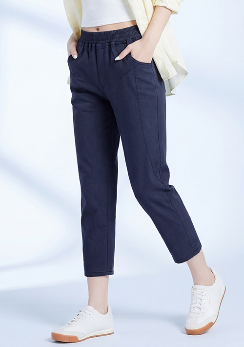 彈性休閒八分褲