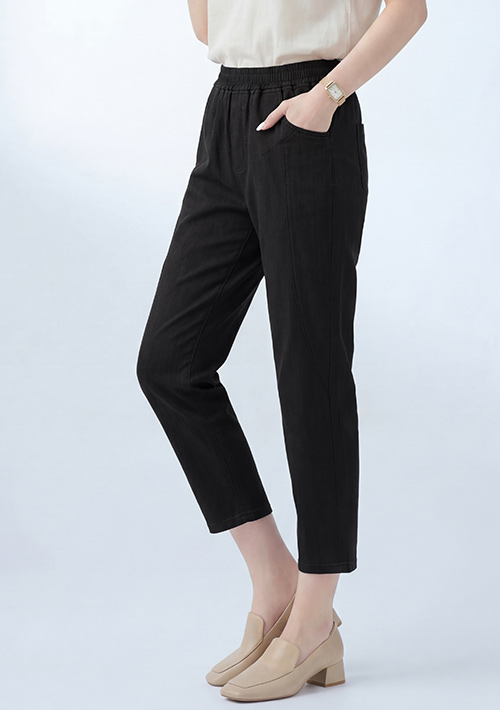 彈性休閒八分褲