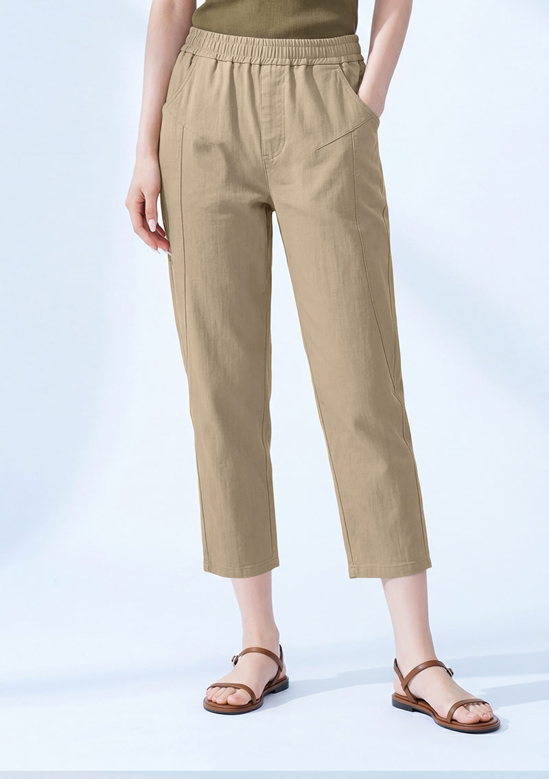 彈性休閒八分褲