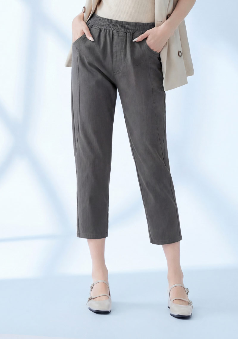 彈性休閒八分褲