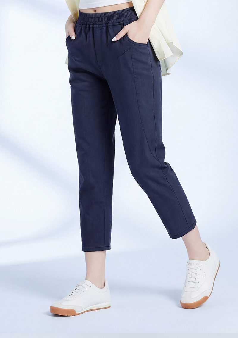 彈性休閒八分褲