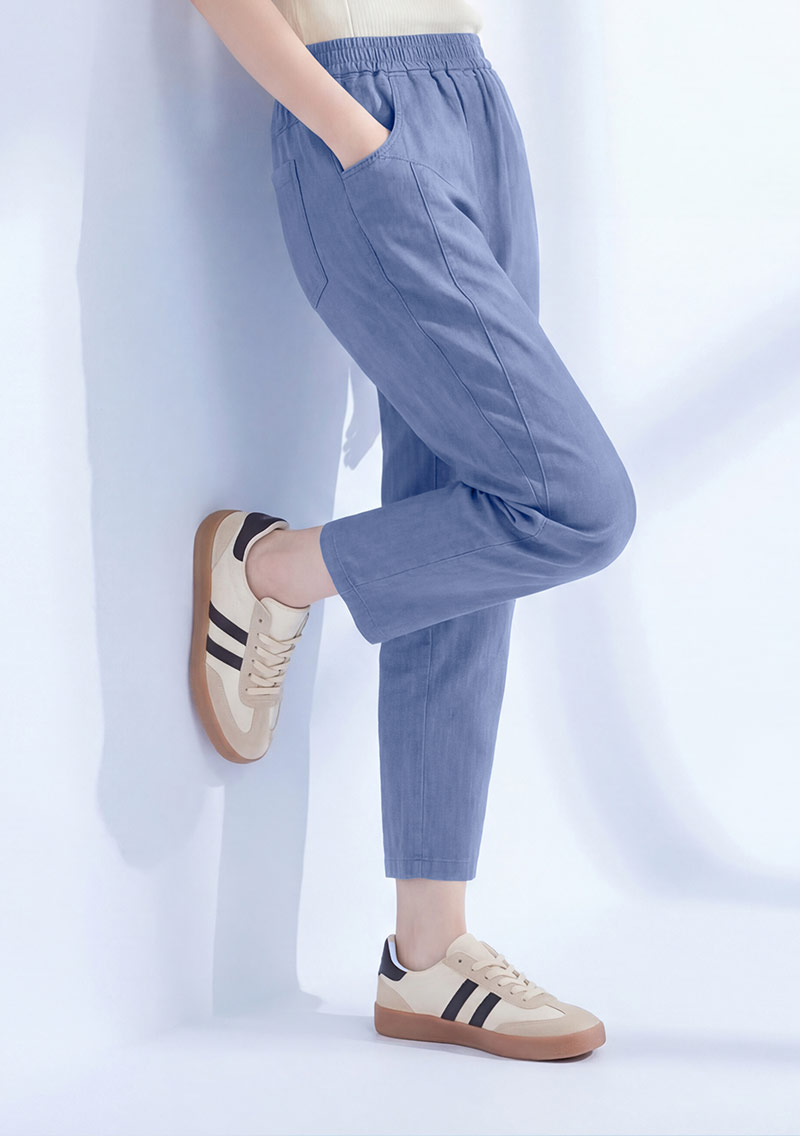 彈性休閒八分褲