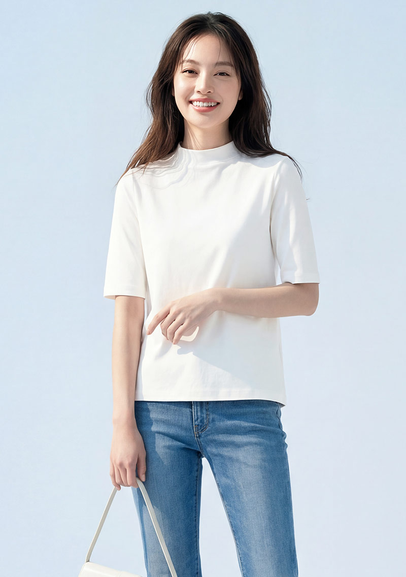 【限時$299】氣質小立領五分袖上衣