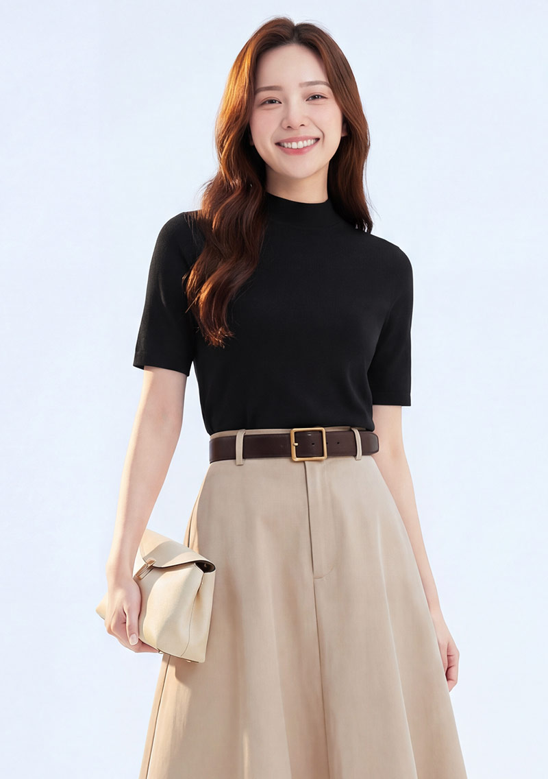 【限時$299】氣質小立領五分袖上衣