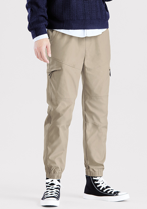 休閒工裝束口褲-男裝