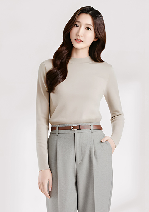 氣質小立領長袖上衣