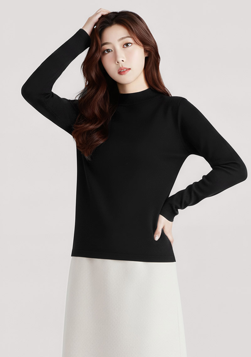 氣質小立領長袖上衣