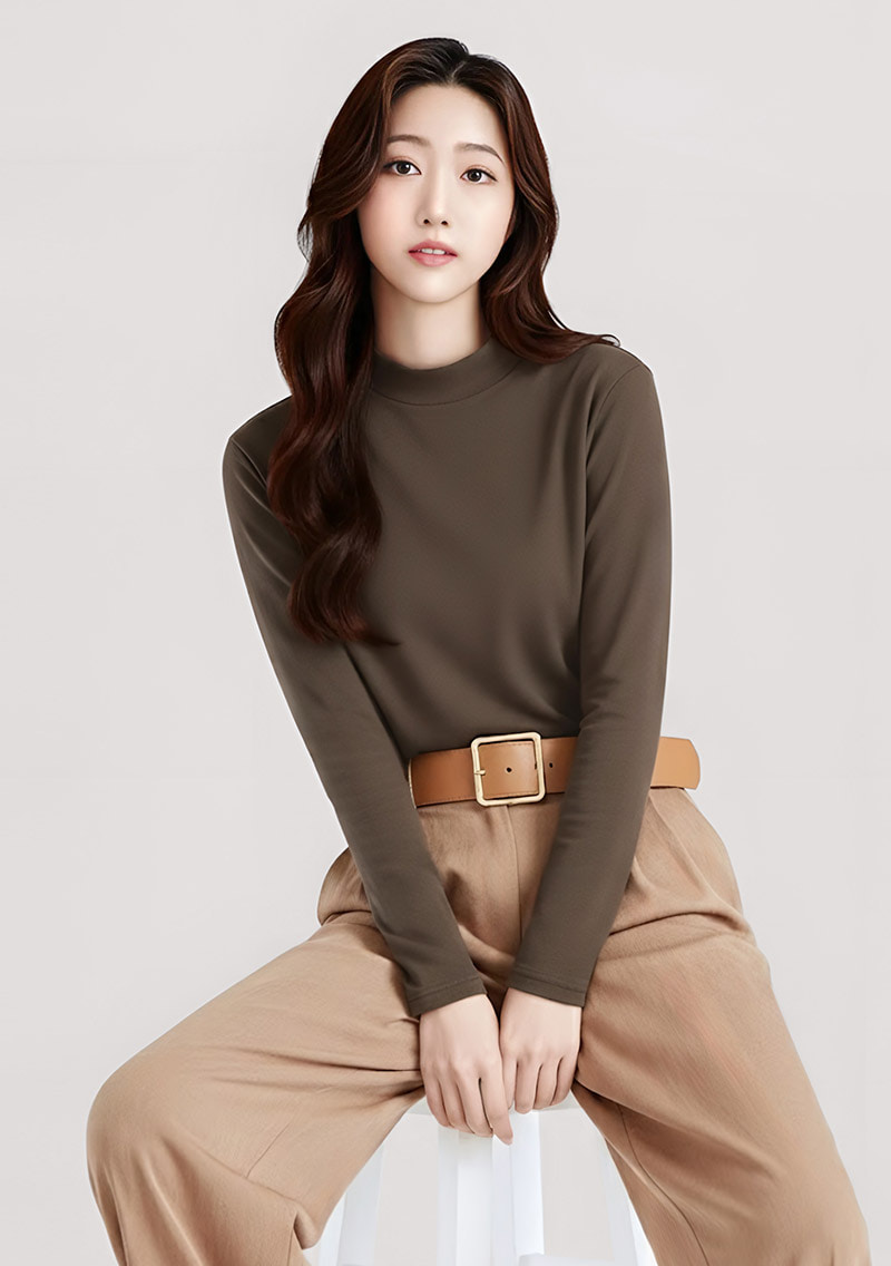 氣質小立領長袖上衣