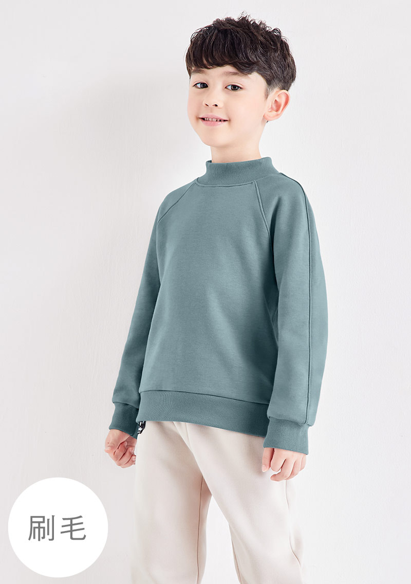 【限時$260】保暖.MIT永續環保材質-小立領刷毛上衣-童裝