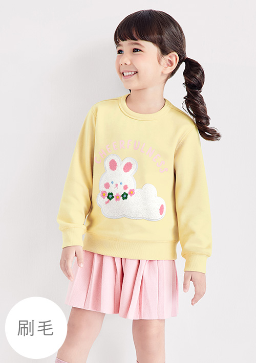 保暖.MIT永續環保材質-動物立體繡花環保刷毛上衣-童裝