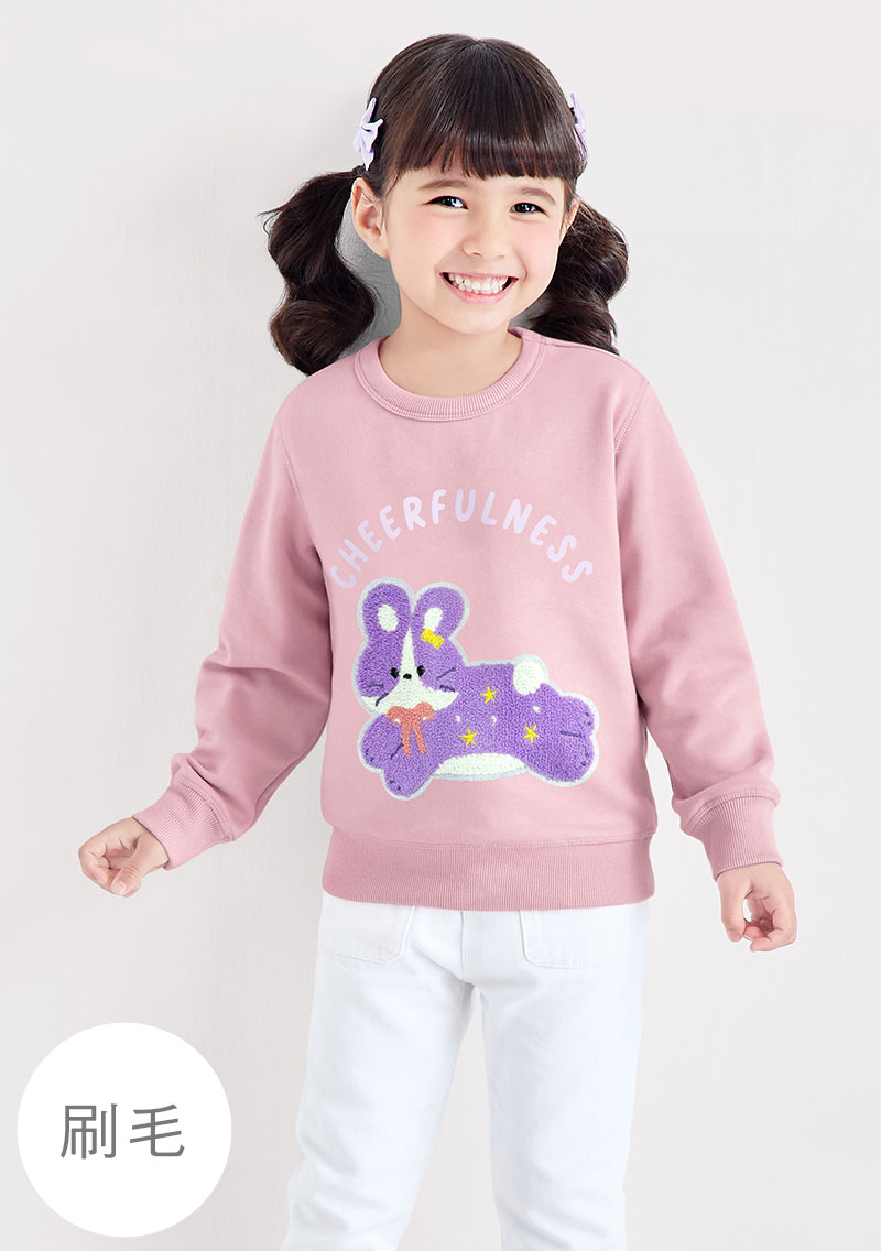 保暖.MIT永續環保材質-動物立體繡花環保刷毛上衣-童裝