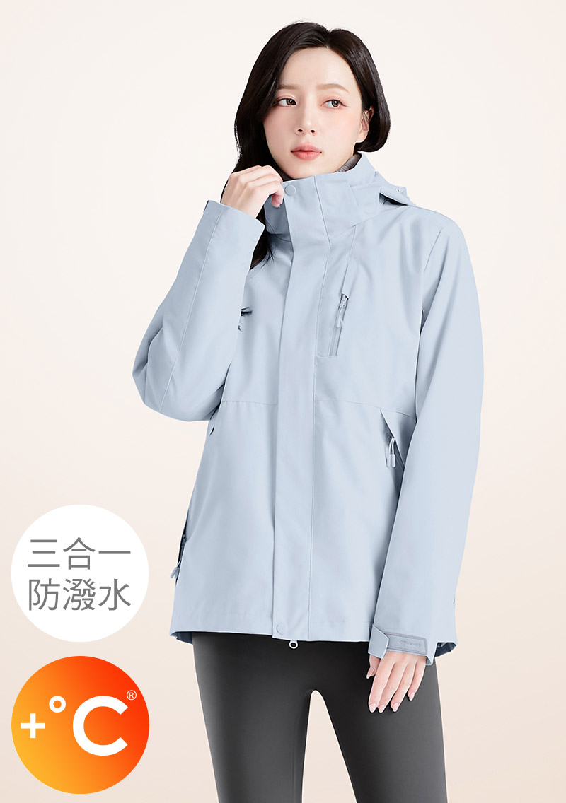 +℃ 全能3in1-石墨烯厚絨防潑水防寒征鋒外套