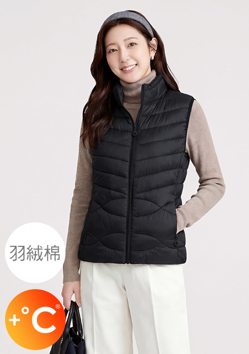 +℃ 科技羽絨棉立領背心