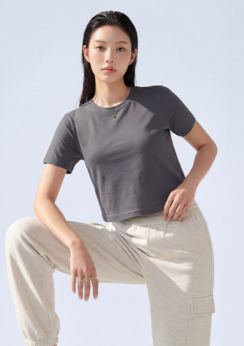 柔棉彈力短版上衣