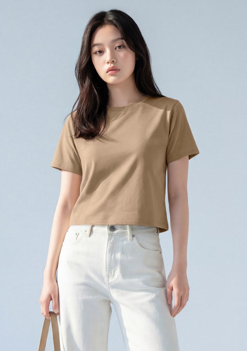 柔棉彈力短版上衣