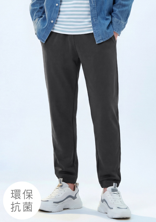 舒適.MIT永續環保材質-抗UV吸排抗菌束口長褲-男裝