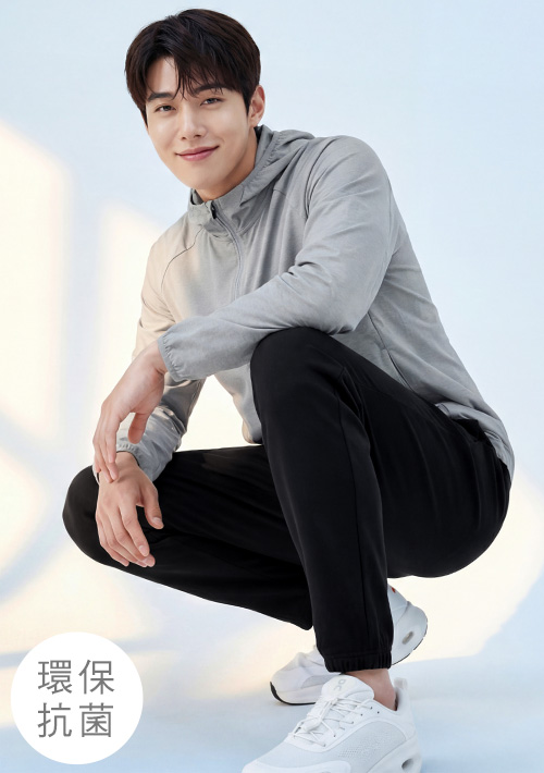 舒適.MIT永續環保材質-抗UV吸排抗菌束口長褲-男裝