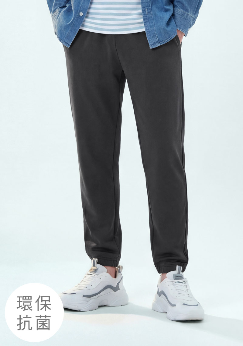 舒適.MIT永續環保材質-抗UV吸排抗菌束口長褲-男裝