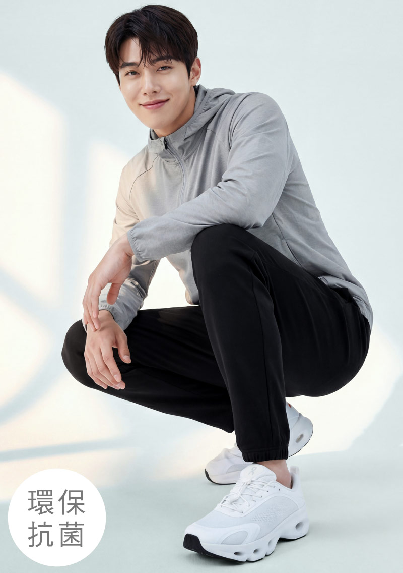 舒適.MIT永續環保材質-抗UV吸排抗菌束口長褲-男裝