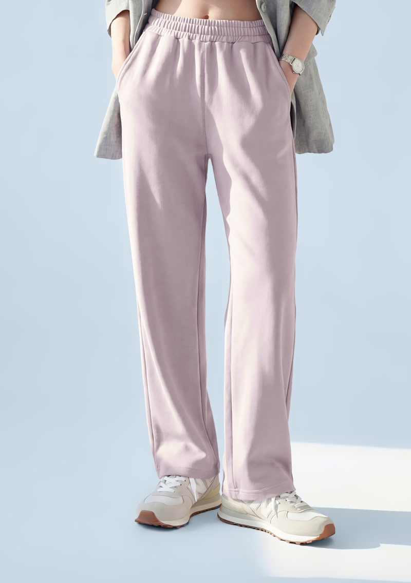 輕氧棉休閒直筒褲