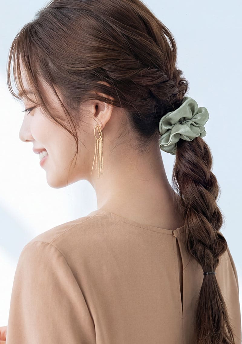 法式微光歐根紗髮圈