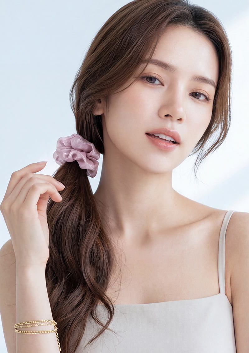 法式微光歐根紗髮圈