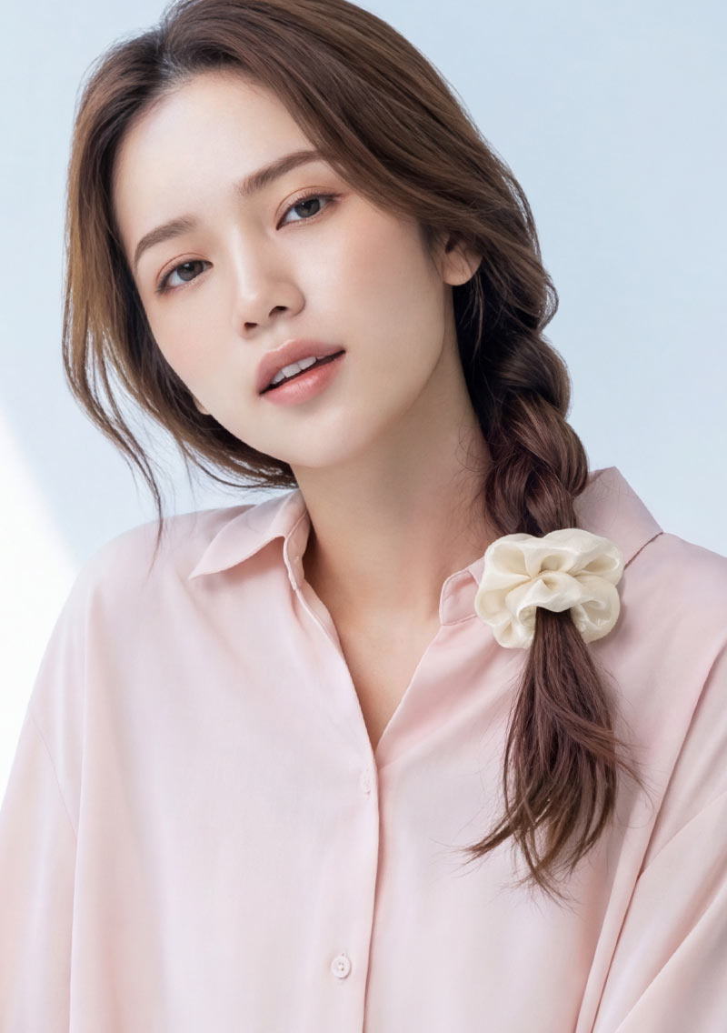 法式微光歐根紗髮圈